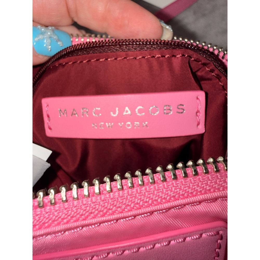 Marc Jacobs Preppy‎ Nylon Natasha Crossbody Bag Neon Pink Silver Hardware Small - Picture 8 of 10